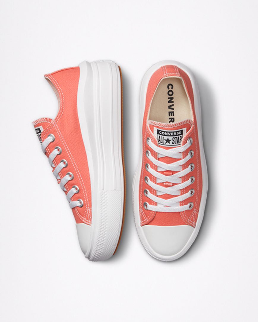 Dámské Boty Na Platformy Converse Chuck Taylor All Star Move Nízké Oranžové Bílé | CZ RSLH75